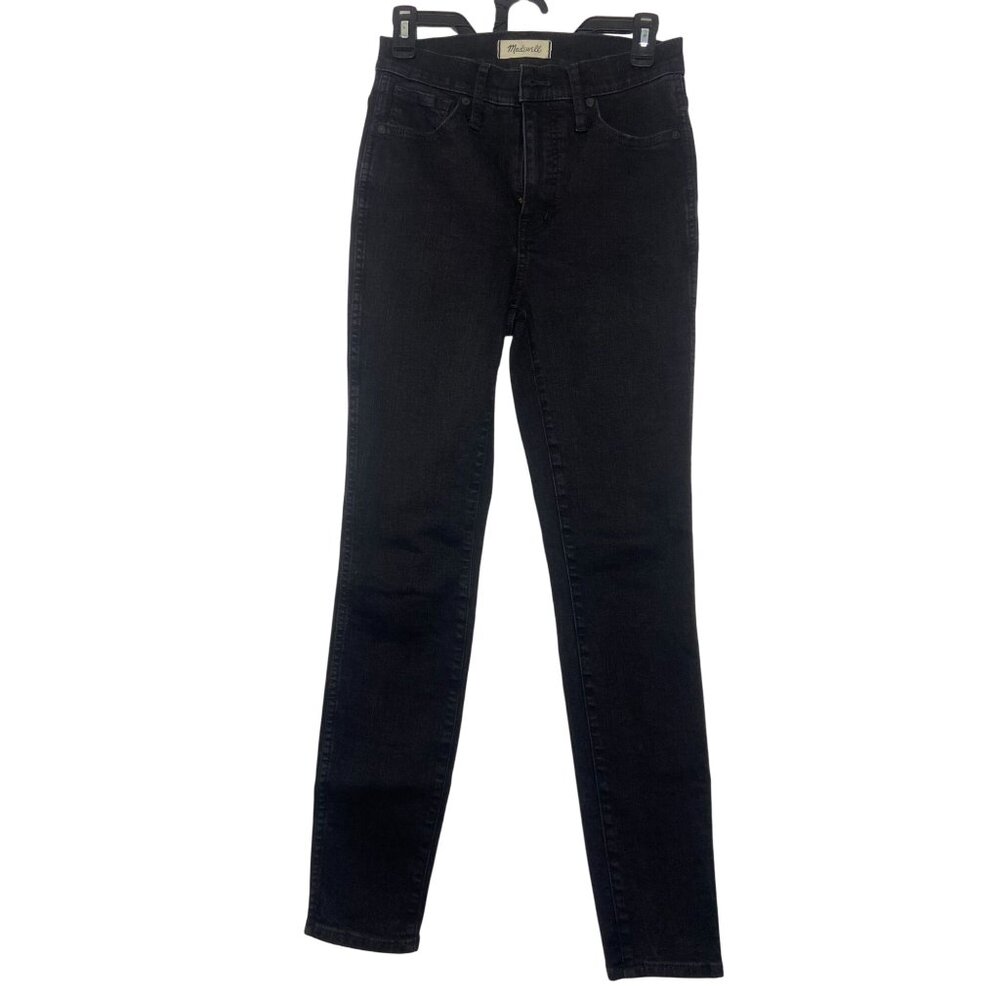Madewell Womens 10" High-Rise Skinny Jeans Size 26 Black Denim